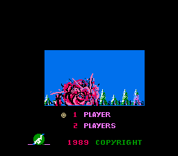 Sidewinder title screen for NES
